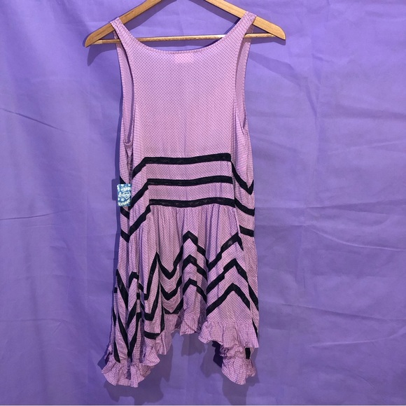 Free People Voile and Lace Trapeze Slip Dress in lilac midnight combo - Picture 6 of 10